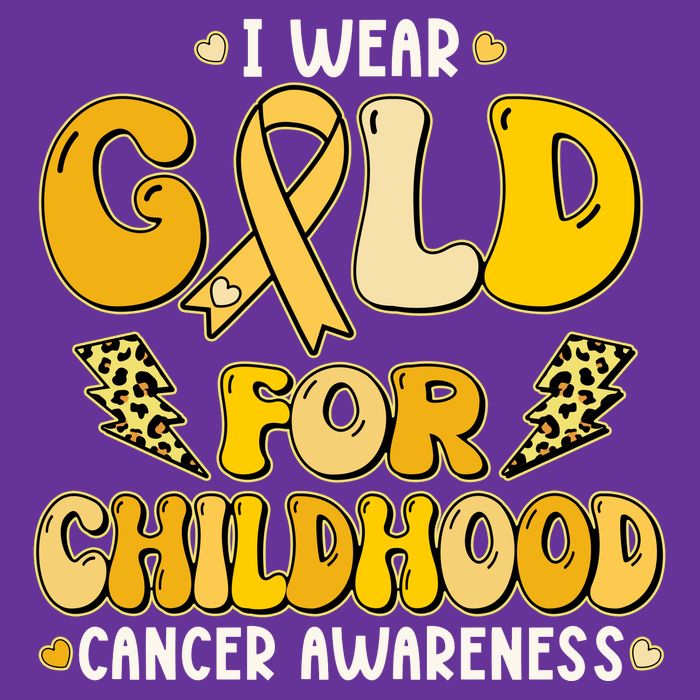 Retro I Wear Gold For Childhood Cancer Awareness Baby Bodysuit