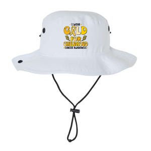 Retro I Wear Gold For Childhood Cancer Awareness Legacy Cool Fit Booney Bucket Hat