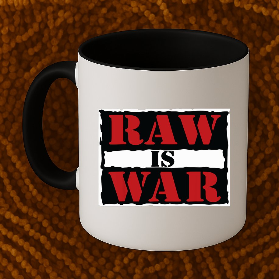 Raw Is War Pro Wrestling Famous Vintage 90s Art Mug
