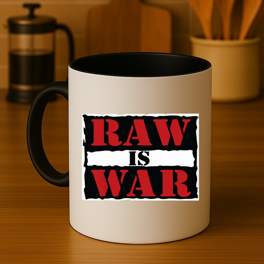 Raw Is War Pro Wrestling Famous Vintage 90s Art Mug