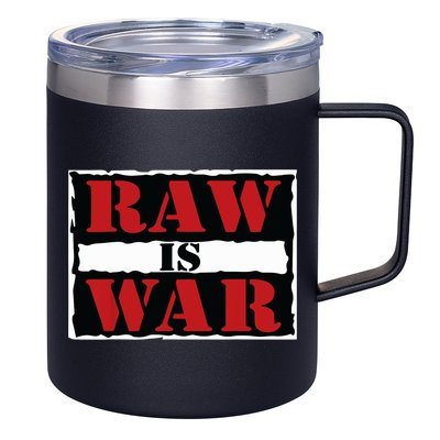 Raw Is War Pro Wrestling Famous Vintage 90s Art 12oz Stainless Steel Coffee Mug