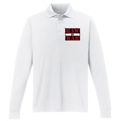 Raw Is War Performance Long Sleeve Polo