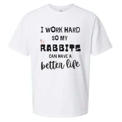 Rabbits I Work Hard So My Rabbits Can Have A Better Life Gift Sueded Cloud Jersey T-Shirt