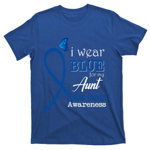 Ribbon I Wear Blue For Aunt Colon Cancer Awareness Gift T-Shirt