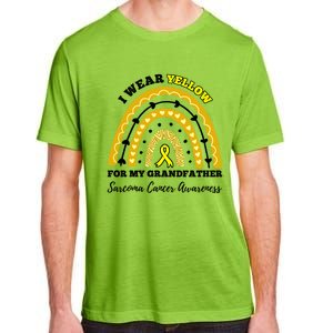 Rainbow I Wear Yellow Grandfather Sarcoma Cancer Awareness Meaningful Gift Adult ChromaSoft Performance T-Shirt