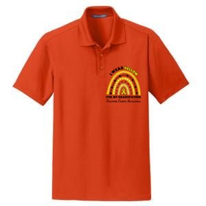 Rainbow I Wear Yellow Grandfather Sarcoma Cancer Awareness Meaningful Gift Dry Zone Grid Polo