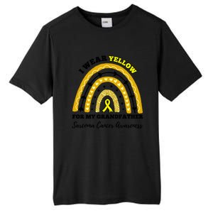 Rainbow I Wear Yellow Grandfather Sarcoma Cancer Awareness Meaningful Gift Tall Fusion ChromaSoft Performance T-Shirt