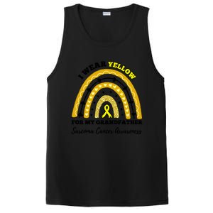 Rainbow I Wear Yellow Grandfather Sarcoma Cancer Awareness Meaningful Gift PosiCharge Competitor Tank