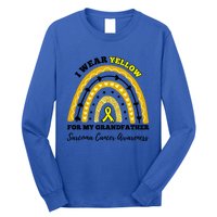 Rainbow I Wear Yellow Grandfather Sarcoma Cancer Awareness Meaningful Gift Long Sleeve Shirt