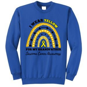 Rainbow I Wear Yellow Grandfather Sarcoma Cancer Awareness Meaningful Gift Sweatshirt