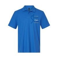 Ribbon I Wear Blue For Sister Colon Cancer Awareness Gift Softstyle Adult Sport Polo