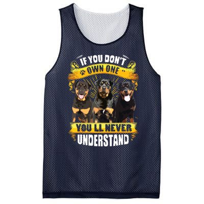 Rottweiler If You Dont Own One Youll Never Understand Mesh Reversible Basketball Jersey Tank