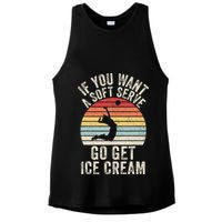 Retro If You Want A Soft Serve Go Get Ice Cream Volleyball Ladies PosiCharge Tri-Blend Wicking Tank