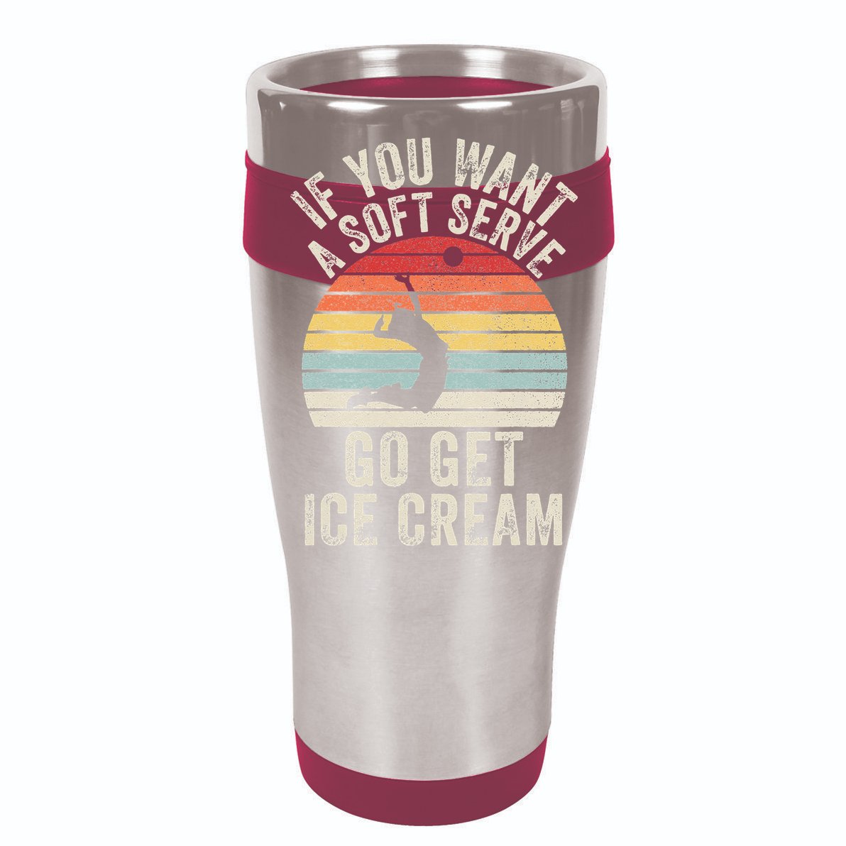 Retro If You Want A Soft Serve Go Get Ice Cream Volleyball Comfort Colors T-Shirt