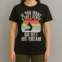 Retro If You Want A Soft Serve Go Get Ice Cream Volleyball T-Shirt