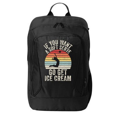 Retro If You Want A Soft Serve Go Get Ice Cream Volleyball City Backpack