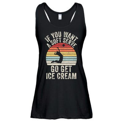 Retro If You Want A Soft Serve Go Get Ice Cream Volleyball Ladies Essential Flowy Tank