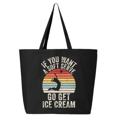 Retro If You Want A Soft Serve Go Get Ice Cream Volleyball 25L Jumbo Tote