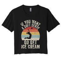 Retro If You Want A Soft Serve Go Get Ice Cream Volleyball Crop Top