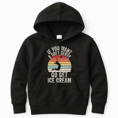 Retro If You Want A Soft Serve Go Get Ice Cream Volleyball Kids Hoodie