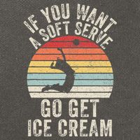 Retro If You Want A Soft Serve Go Get Ice Cream Volleyball Cotton Canvas Backpack