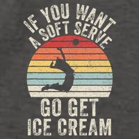 Retro If You Want A Soft Serve Go Get Ice Cream Volleyball Vector Backpack