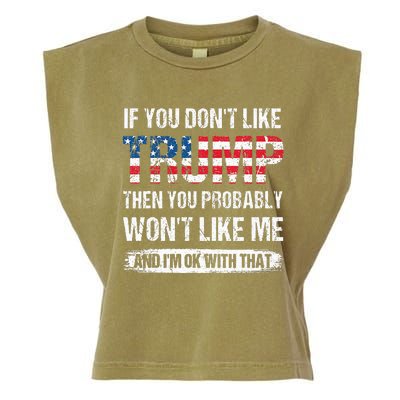 retro If You Don't Like Trump Then You Probably Won't Like Me Garment-Dyed Women's Muscle Tee