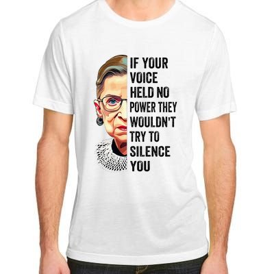 Rbg If Your Voice Held No Power They WouldnT Try To Silence Premium Adult ChromaSoft Performance T-Shirt