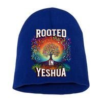 Rooted In Yeshua Meaningful Gift Short Acrylic Beanie