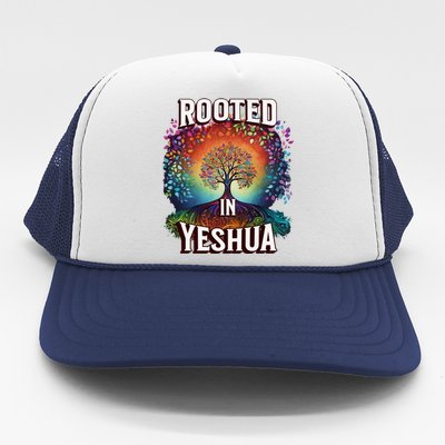 Rooted In Yeshua Meaningful Gift Trucker Hat