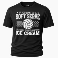 Retro If You Want A Soft Serve Go Get Ice Cream Volleyball Cooling Performance Crew T-Shirt