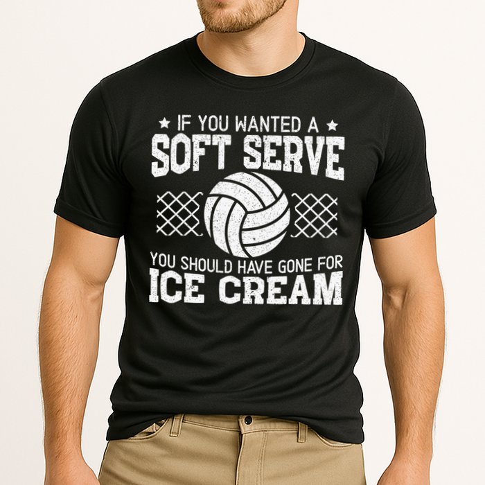 Retro If You Want A Soft Serve Go Get Ice Cream Volleyball Cooling Performance Crew T-Shirt