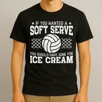 Retro If You Want A Soft Serve Go Get Ice Cream Volleyball T-Shirt