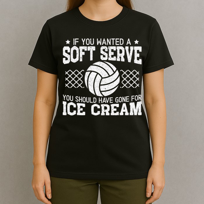 Retro If You Want A Soft Serve Go Get Ice Cream Volleyball T-Shirt