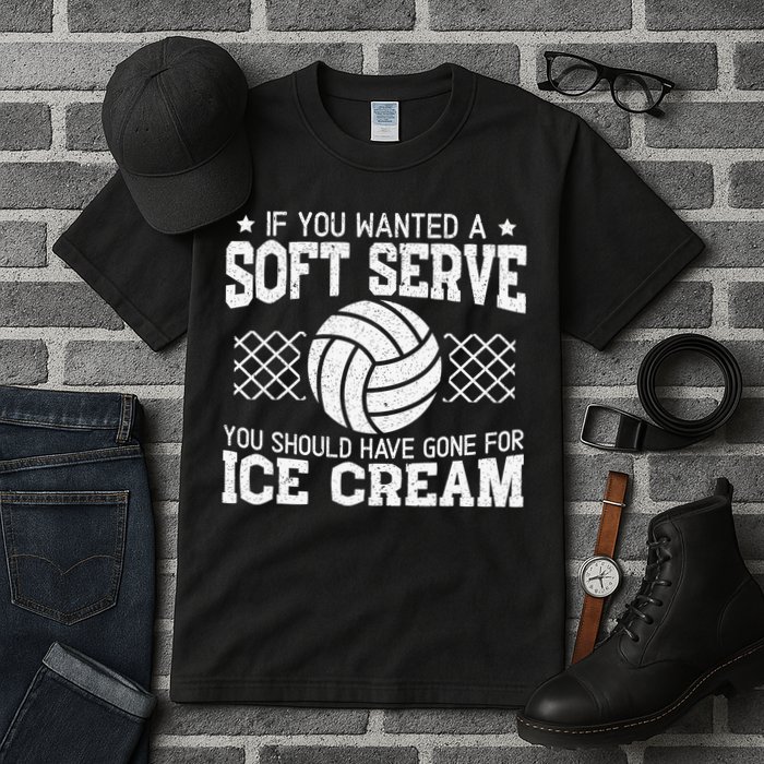 Retro If You Want A Soft Serve Go Get Ice Cream Volleyball Tall T-Shirt