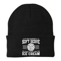 Retro If You Want A Soft Serve Go Get Ice Cream Volleyball Knit Cap Winter Beanie