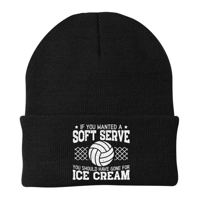 Retro If You Want A Soft Serve Go Get Ice Cream Volleyball Knit Cap Winter Beanie