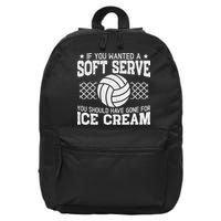 Retro If You Want A Soft Serve Go Get Ice Cream Volleyball 16 in Basic Backpack