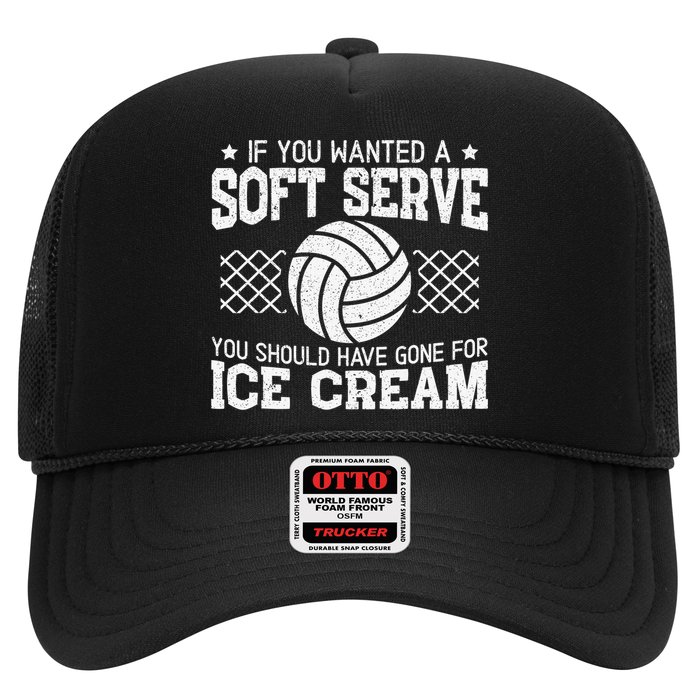 Retro If You Want A Soft Serve Go Get Ice Cream Volleyball Hat