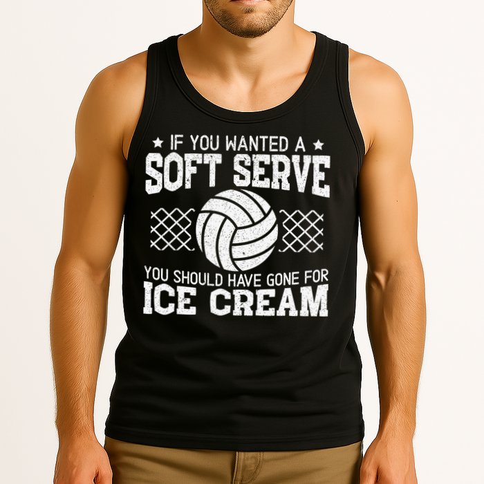 Retro If You Want A Soft Serve Go Get Ice Cream Volleyball Tank Top