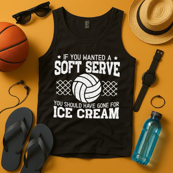 Retro If You Want A Soft Serve Go Get Ice Cream Volleyball Tank Top