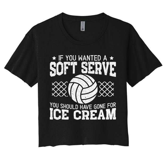 Retro If You Want A Soft Serve Go Get Ice Cream Volleyball Crop Top