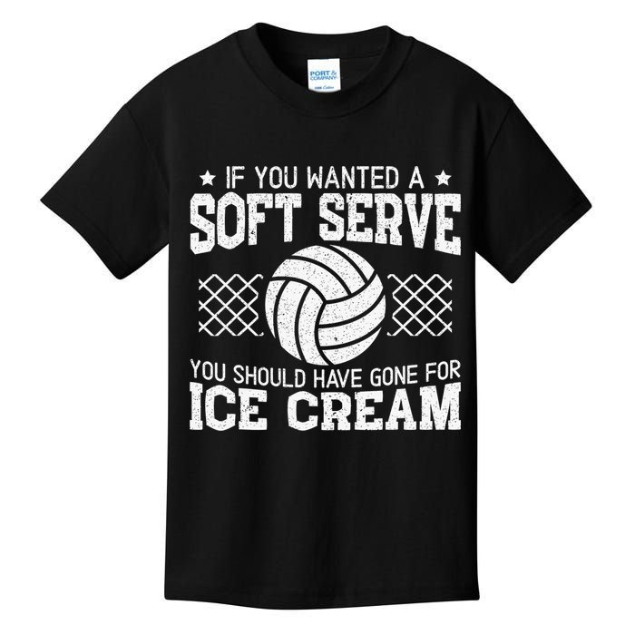Retro If You Want A Soft Serve Go Get Ice Cream Volleyball Kids T-Shirt