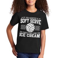 Retro If You Want A Soft Serve Go Get Ice Cream Volleyball Kids T-Shirt
