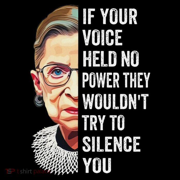Rbg If Your Voice Held No Power They Wouldn't Try To Silence Cooling Performance Crew T-Shirt
