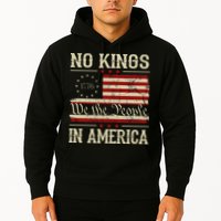 Retro June 14th No Kings In America 1776 USA Flag Hoodie