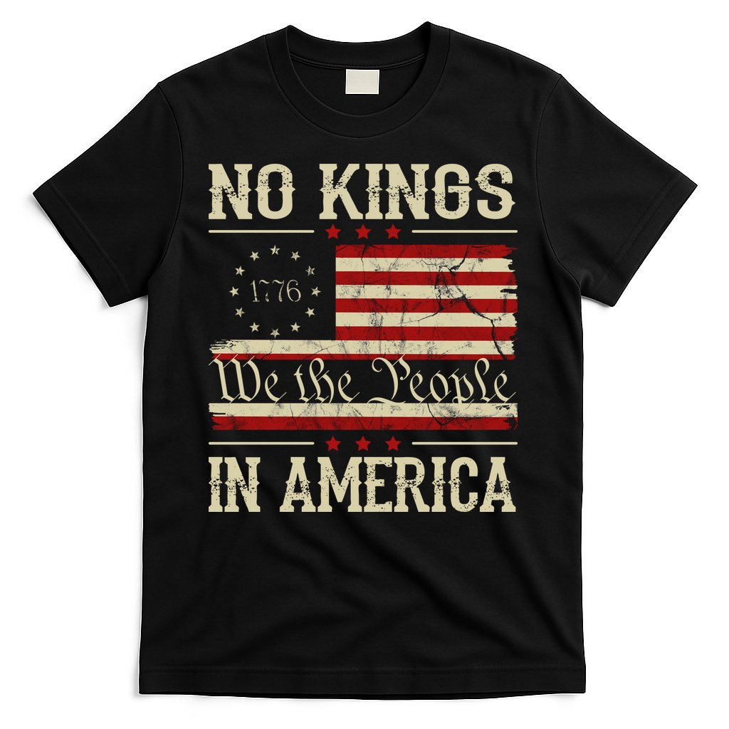 Retro June 14th No Kings In America 1776 USA Flag T-Shirt