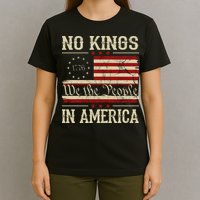 Retro June 14th No Kings In America 1776 USA Flag T-Shirt