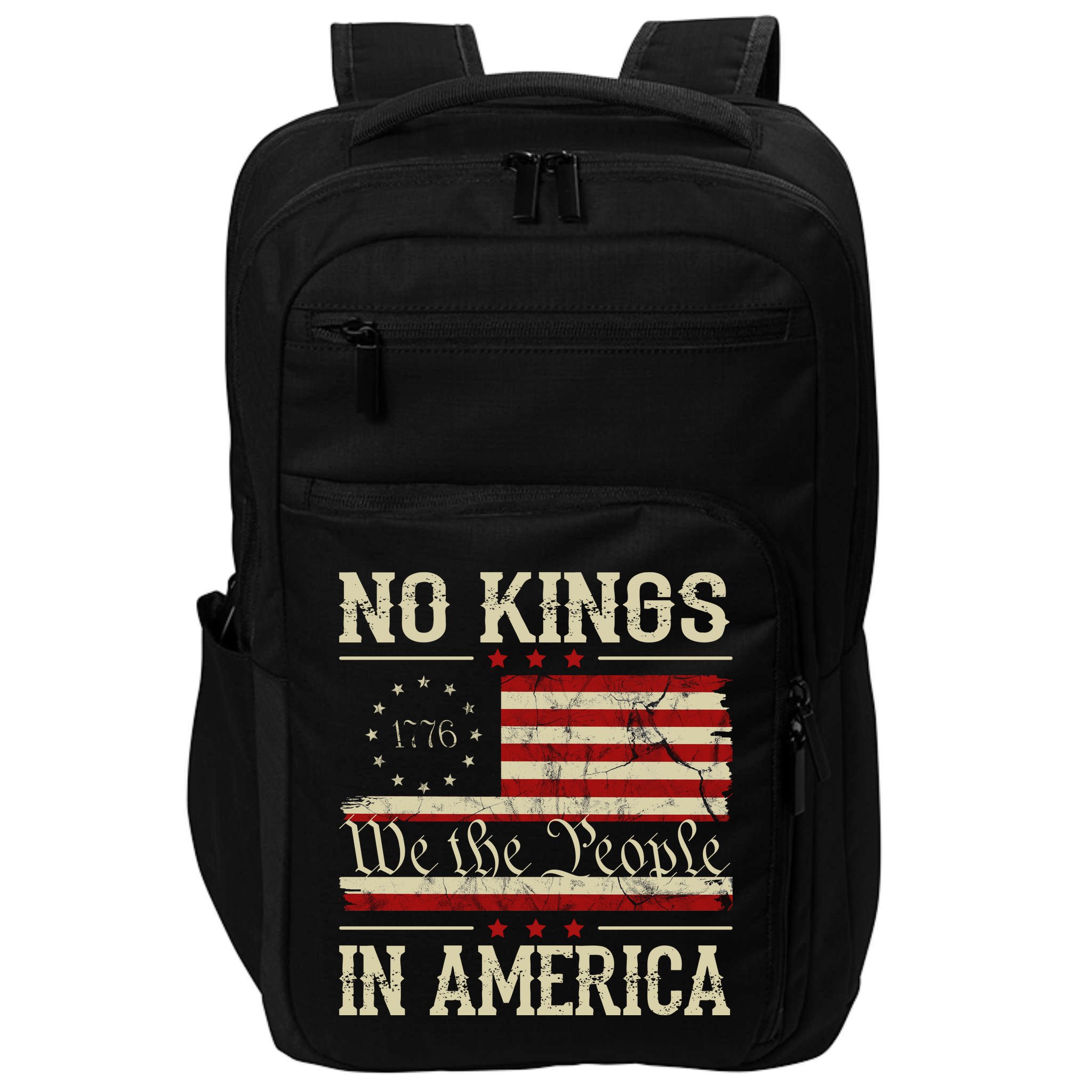 Retro June 14th No Kings In America 1776 USA Flag Impact Tech Backpack
