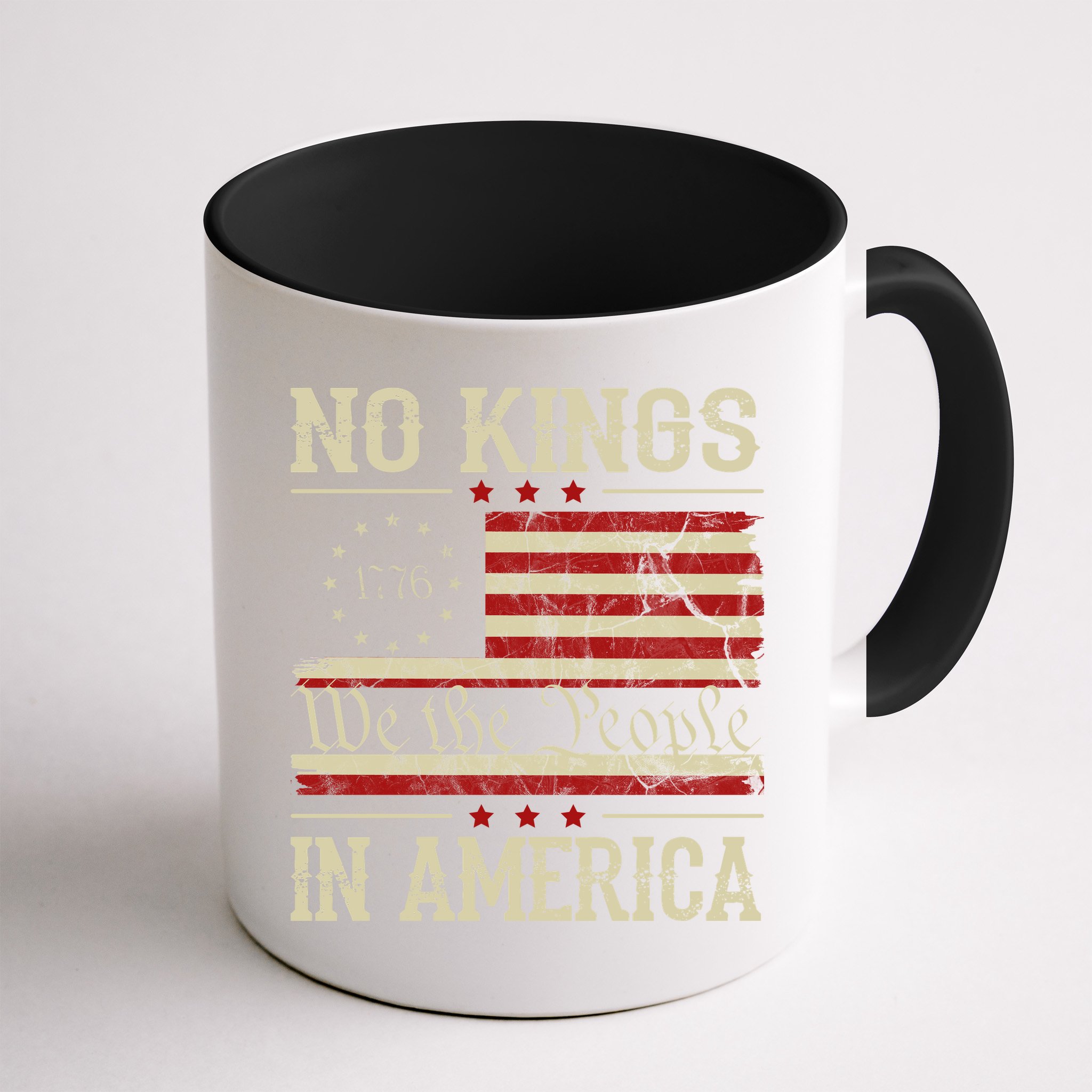 Retro June 14th No Kings In America 1776 USA Flag Mug